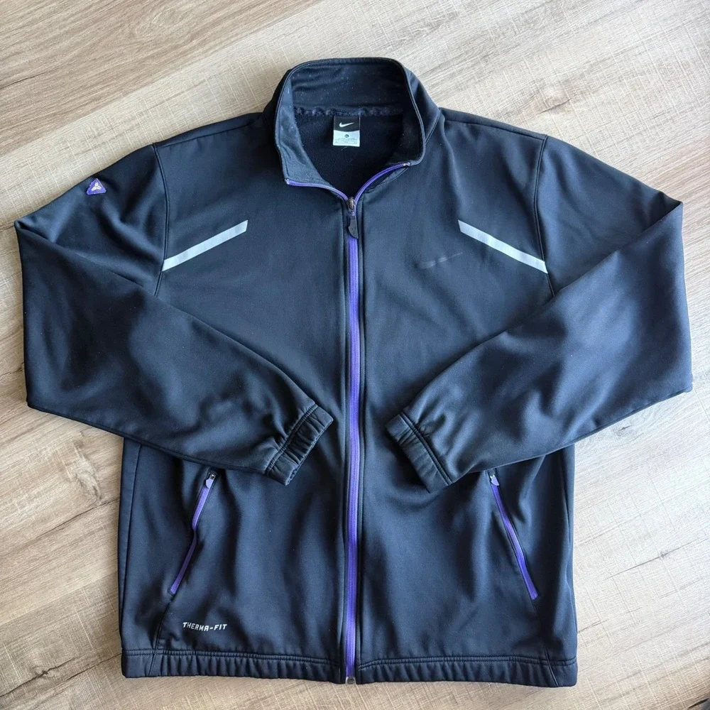 Nike Kobe Bryant Therma-FIT Full Zip Track Jacket‎ Black Purple XL 396285-010